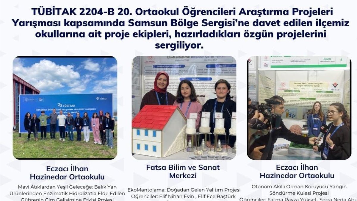 Fatsa'dan TÜBİTAK 2204-B Projeleriyle Samsun Bölge Sergisi'nde