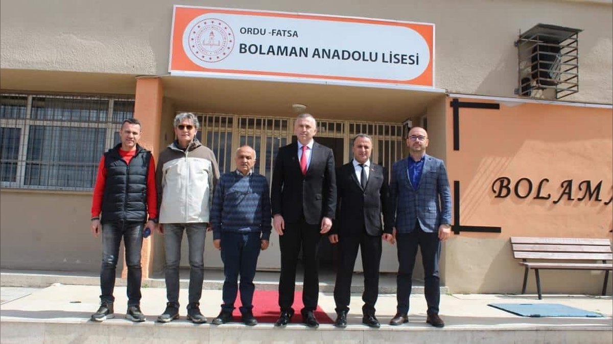 Fatsa İlçe Milli Eğitim Müdürü Suat Evin Bolaman Anadolu Lisesini Ziyaret Etti