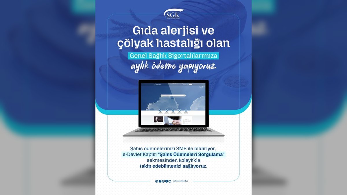 SGK'dan Gıda Alerjisi ve Çölyak Hastalarına Aylık Destek Ödemesi