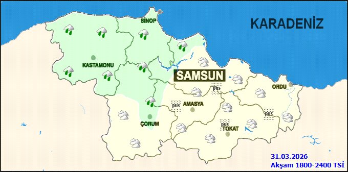Amasya'da Bugün ve 5 Günlük Hava Durumu: Yağış ve Sıcaklık Tahminleri - Görsel 3