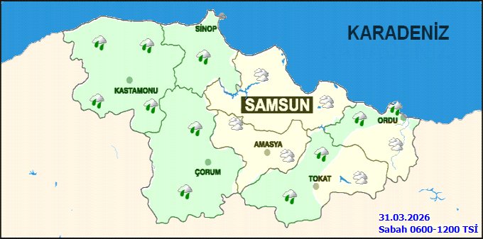Amasya'da Bugün ve 5 Günlük Hava Durumu: Yağış ve Sıcaklık Tahminleri - Görsel 4