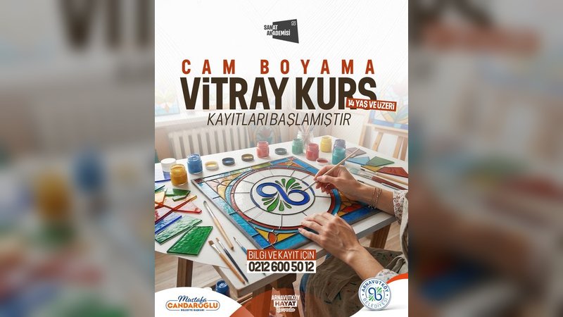 Arnavutköy Belediyesi'nden Sanatseverlere Müjde: Cam Boyama Kursu Kayıtları Başladı