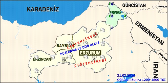 Bayburt'ta 5 Günlük Hava Durumu: Buzlanma ve Don Tehlikesi Devam Ediyor - Görsel 3