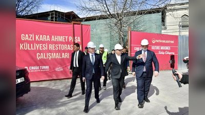 Fatih'te Tarihi Gazi Kara Ahmet Paşa Camii Külliyesi Restorasyonu Devam Ediyor