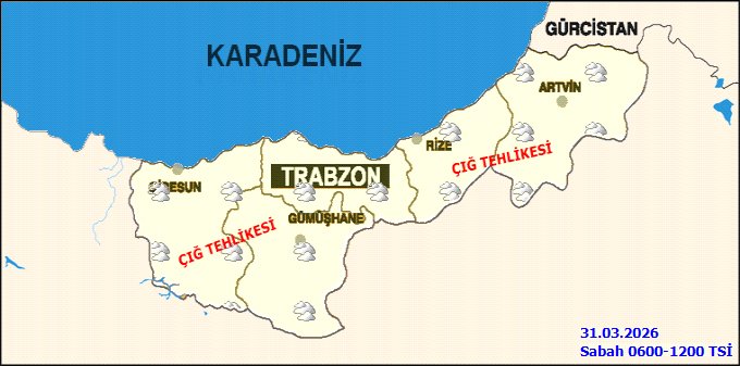 Gümüşhane'de 31 Mart Salı Hava Durumu: Çok Bulutlu, Çığ Tehlikesi Uyarısı - Görsel 2