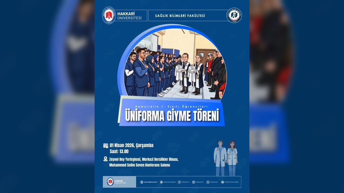 Hakkari Üniversitesi'nde Hemşirelik Öğrencilerine Üniforma Giyme Töreni