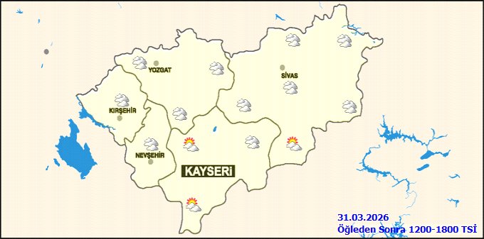 Kayseri'de Hava Durumu: Parçalı Bulutlu, Yağmur ve Kar Bekleniyor - Görsel 3