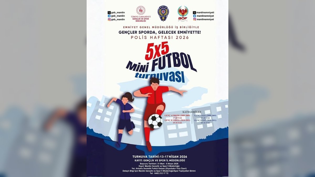 Mardin'de Liseliler İçin Mini Futbol Turnuvası Düzenleniyor