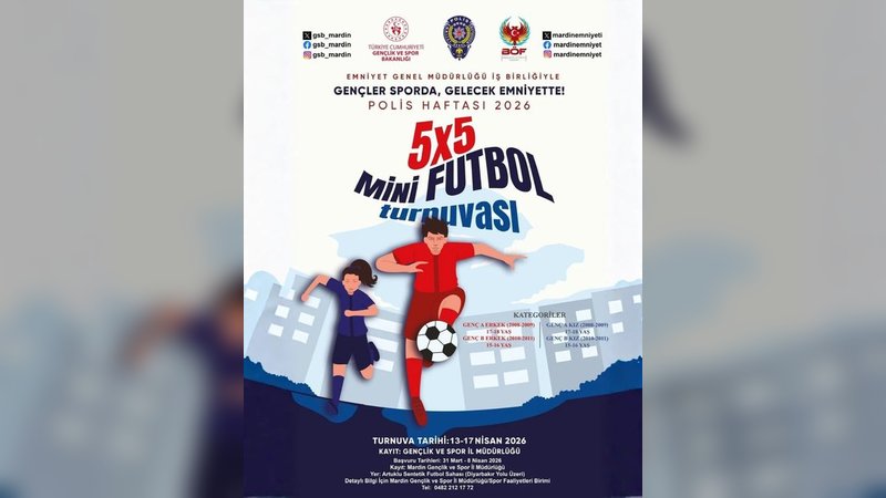 Mardin'de Liseliler İçin Mini Futbol Turnuvası Düzenleniyor