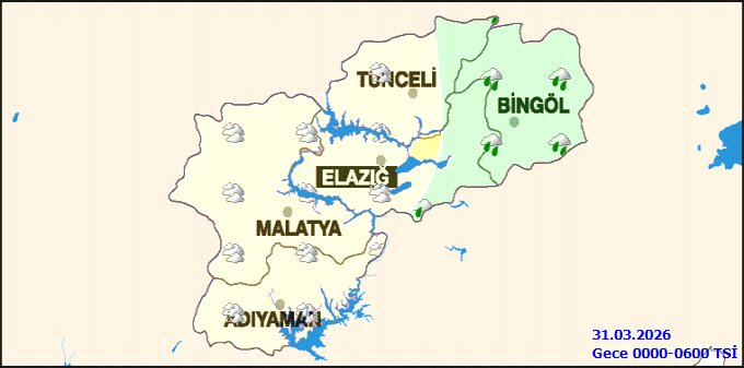 MGM Tunceli'de Kuvvetli Yağış ve Çığ Tehlikesi Uyarısı: 31 Mart 2026 Hava Durumu - Görsel 4