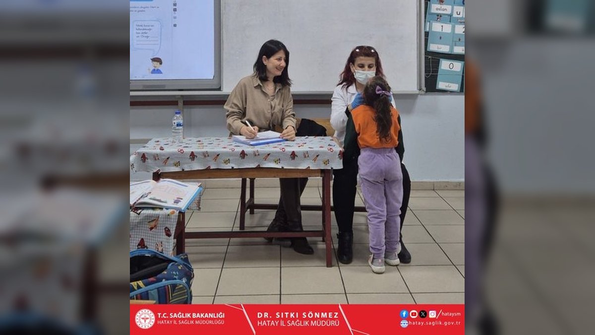 Samandağ'da İlkokul Öğrencilerine Ağız ve Diş Sağlığı Taraması Devam Ediyor