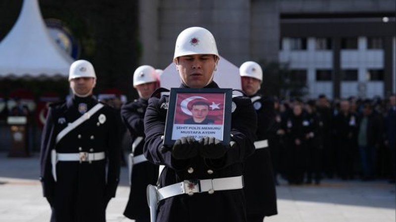Şehit Polis Mustafa Aydın İçin İstanbul'da Uğurlama Töreni