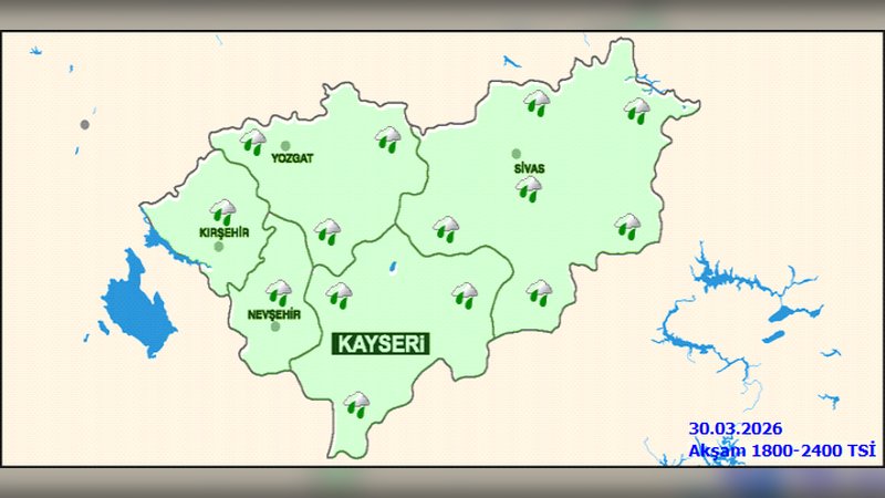 Sivas'ta Hava Durumu: 31 Mart Salı Yağmurlu, 5 Günlük Tahmin ve Önemli Uyarılar