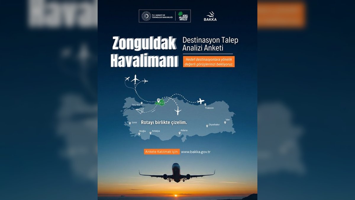 Zonguldak Havalimanı Yeni Destinasyon Anketi Başladı