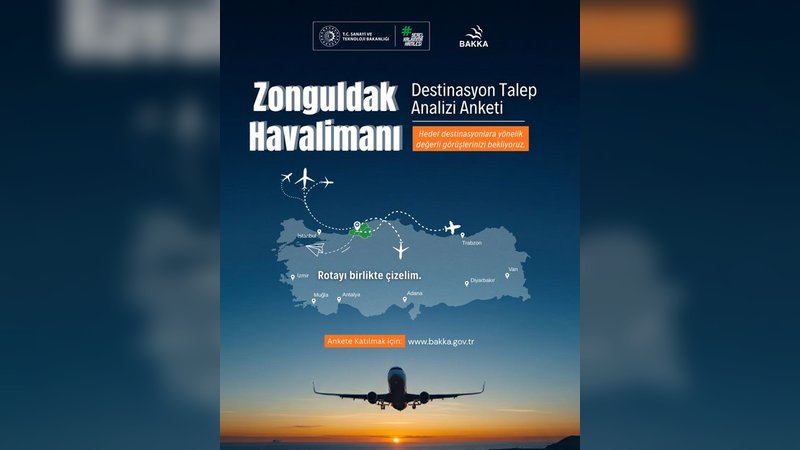 Zonguldak Havalimanı Yeni Destinasyon Anketi Başladı