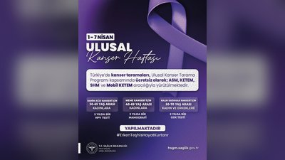 Tokat İl Sağlık Müdürlüğü'nden 1-7 Nisan Ulusal Kanser Haftası Bilgilendirmesi