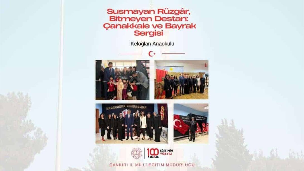 Çankırı Keloğlan Anaokulu'nda Milli ve Manevi Değerler Sergisi Açıldı