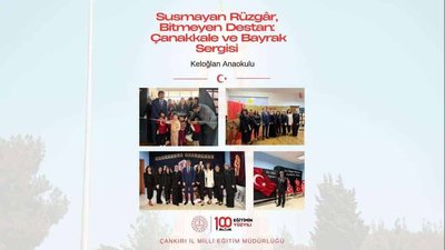 Çankırı Keloğlan Anaokulu'nda Milli ve Manevi Değerler Sergisi Açıldı