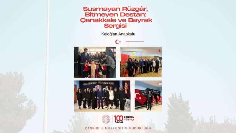 Çankırı Keloğlan Anaokulu'nda Milli ve Manevi Değerler Sergisi Açıldı