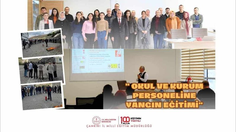 Çankırı Milli Eğitim'den Okul Personeline Yangın Güvenliği Eğitimi