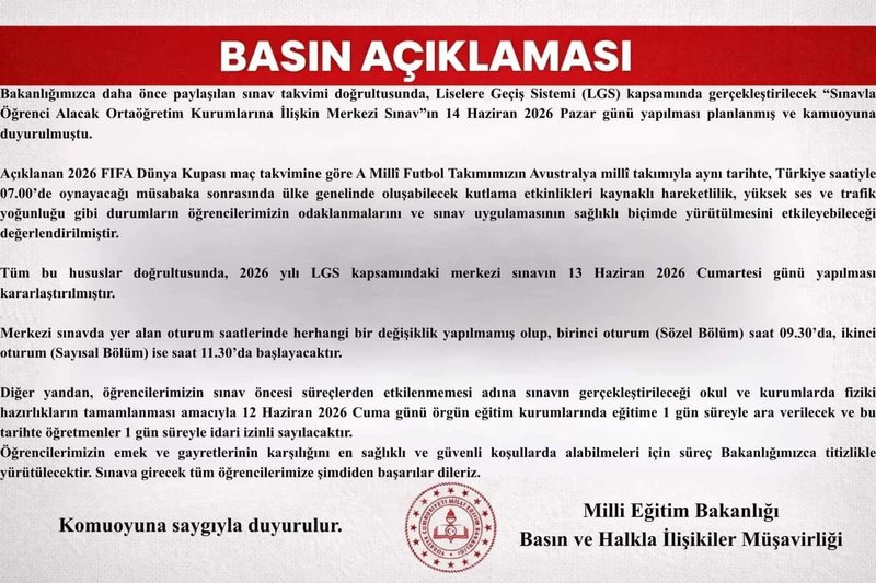 LGS Tarihleri Değişti: Milli Eğitim'den Önemli Duyuru - Görsel 2