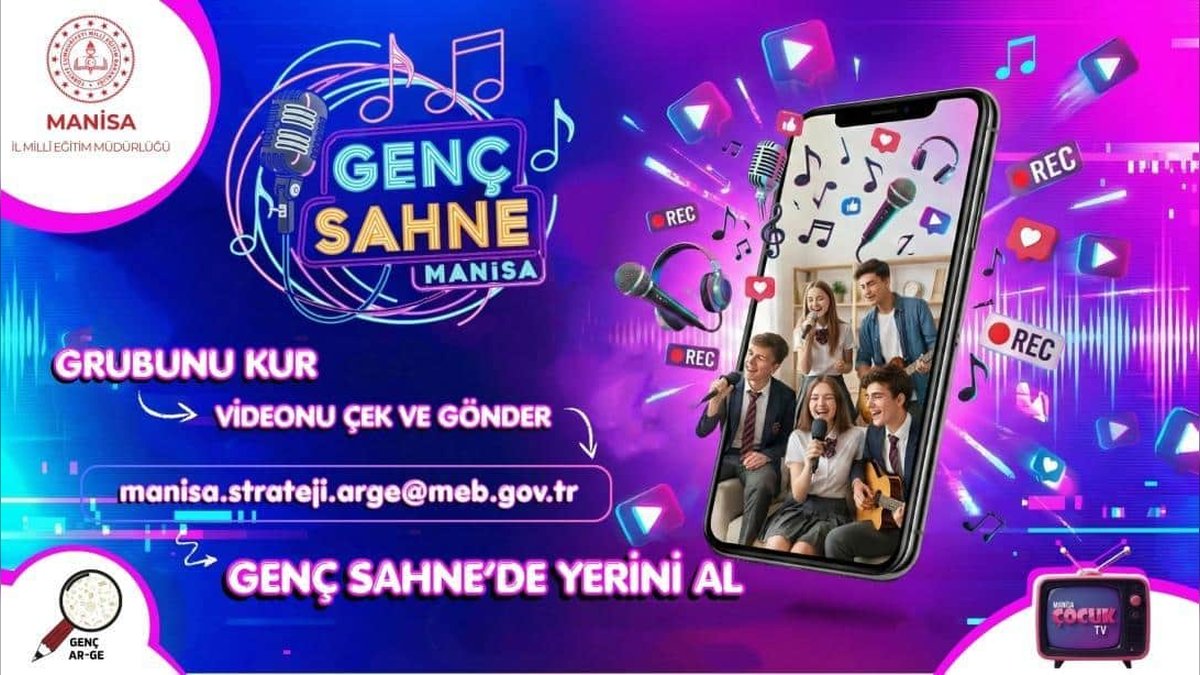 Manisa'da 'Genç Sahne Manisa' Projesiyle Öğrencilerin Sanatsal Gelişimi Destekleniyor