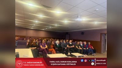 Tunceli İl Sağlık Müdürlüğü'nden Acil Durum Kodları Eğitimi