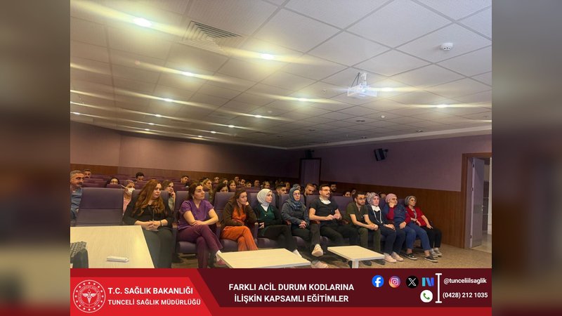 Tunceli İl Sağlık Müdürlüğü'nden Acil Durum Kodları Eğitimi