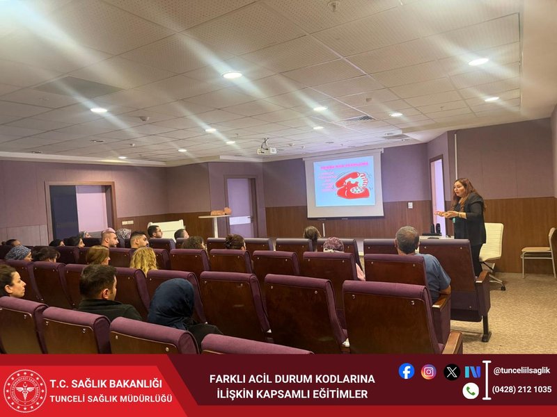 Tunceli İl Sağlık Müdürlüğü'nden Acil Durum Kodları Eğitimi - Görsel 3