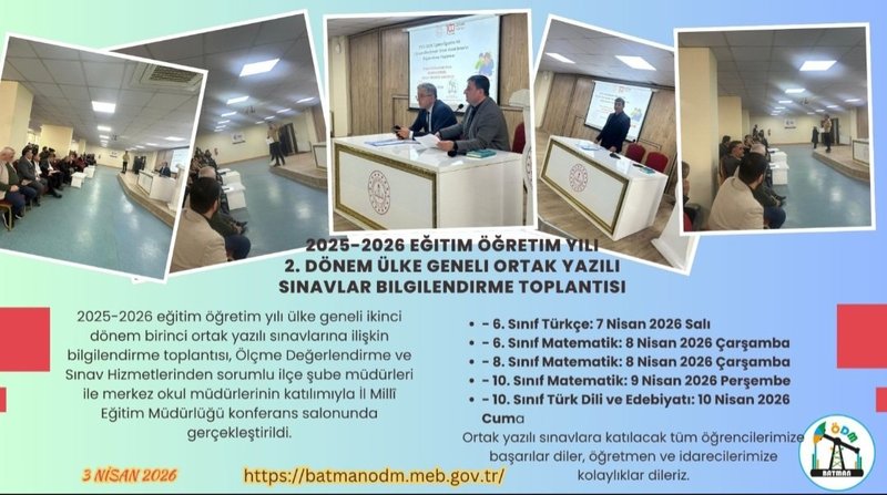 2025-2026 Ortak Yazılı Sınavları İçin Bilgilendirme Toplantısı Yapıldı - Görsel 2