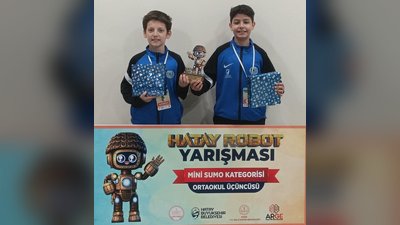 408 Evler Ortaokulu Mini Sumo Takımı Hatay Robot Yarışmaları'nda Üçüncü Oldu