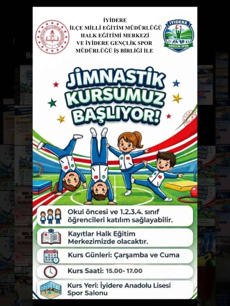 İyidere'de Çocuklar İçin Jimnastik ve Zeka Oyunları Kursları Başlıyor - Görsel 3