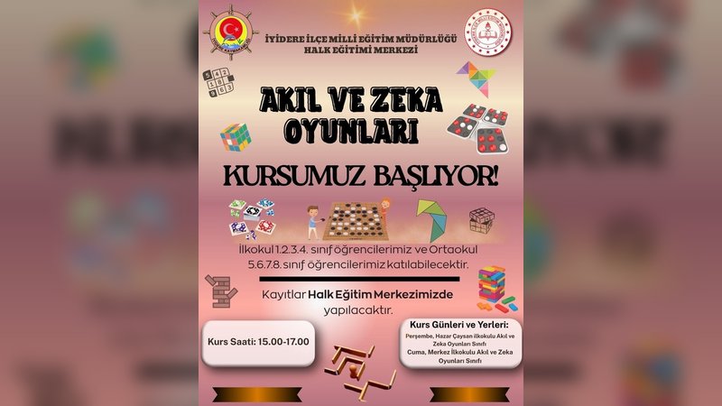 Rize İyidere'de Çocuklar İçin Jimnastik ve Zeka Oyunları Kursları Başlıyor