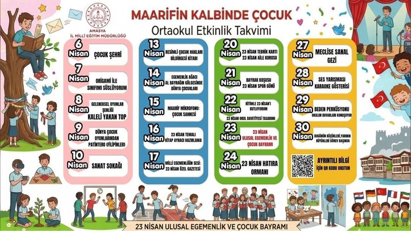 Amasya'da 'Maarifin Kalbinde Çocuk' Etkinlikleri Başlıyor