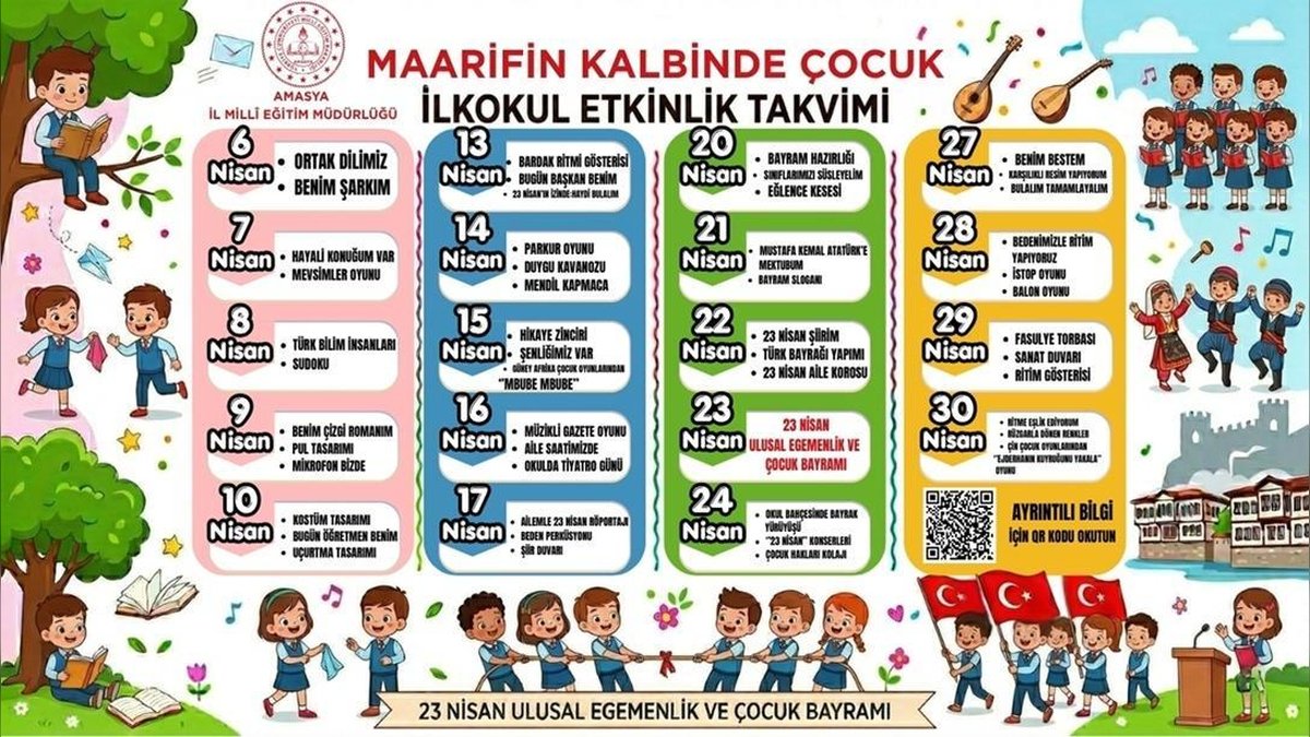 Amasya İl Milli Eğitim Müdürlüğü'nden 'Maarifin Kalbinde Çocuk' Etkinlikleri
