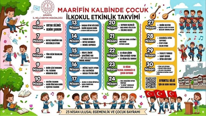 Amasya İl Milli Eğitim Müdürlüğü'nden 'Maarifin Kalbinde Çocuk' Etkinlikleri