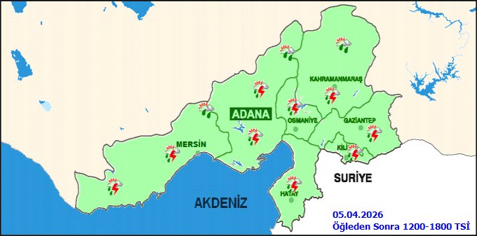 Kahramanmaraş'ta 5 Günlük Hava Tahmini: Sağanak Yağışlar Bekleniyor - Görsel 3