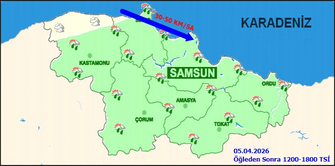 Ordu'da Hava Durumu: Parçalı Bulutlu ve Yağışlı, Sıcaklıklar Düşüyor - Görsel 4
