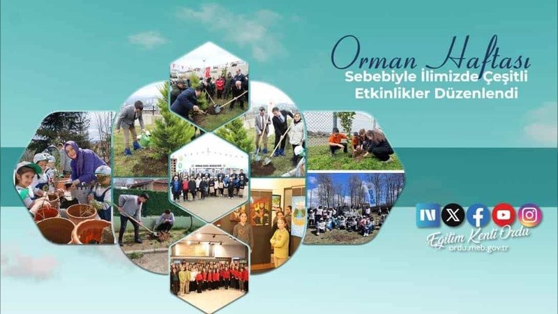 Ordu'da Orman Haftası Kapsamında Öğrencilerden Doğaya Anlamlı Dokunuşlar