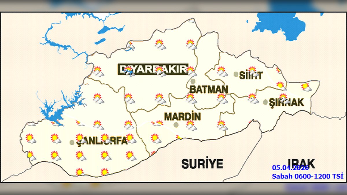 Şırnak'ta 5 Nisan Hava Durumu: Parçalı Bulutlu Başlangıç, Akşama Sağanak Yağış Bekleniyor
