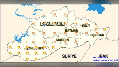 Şırnak'ta 5 Nisan Hava Durumu: Parçalı Bulutlu Başlangıç, Akşama Sağanak Yağış Bekleniyor