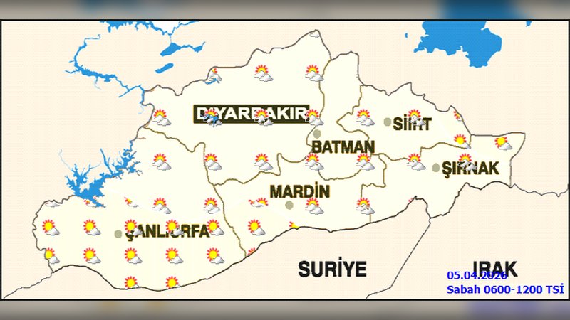 Şırnak'ta 5 Nisan Hava Durumu: Parçalı Bulutlu Başlangıç, Akşama Sağanak Yağış Bekleniyor