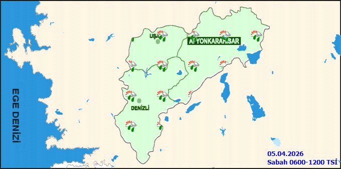 Uşak ve İlçeleri İçin 5 Günlük Hava Durumu Tahmini: Sağanak Yağış Bekleniyor - Görsel 2