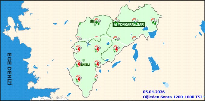 Uşak ve İlçeleri İçin 5 Günlük Hava Durumu Tahmini: Sağanak Yağış Bekleniyor - Görsel 4