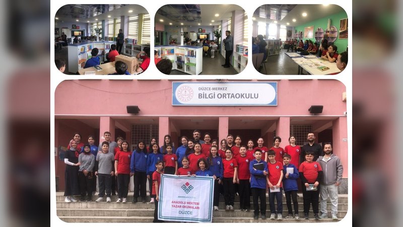 Düzce'de Anadolu Mektebi Yazar Okumaları Bilgi Ortaokulu'nda Devam Ediyor