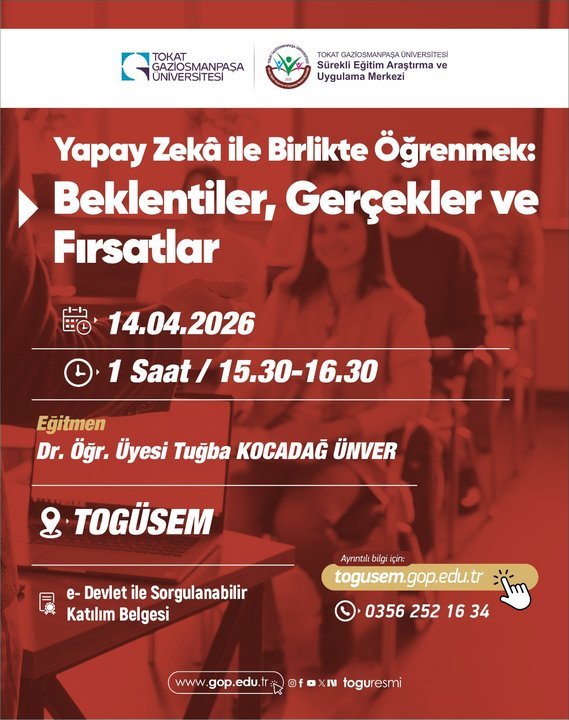 Tokat Gaziosmanpaşa Üniversitesi'nden Nisan Ayı Eğitim Maratonu - Görsel 3