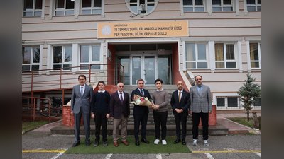 Vali Aydoğdu'dan 15 Temmuz Şehitleri Anadolu İmam Hatip Lisesi'ne Ziyaret