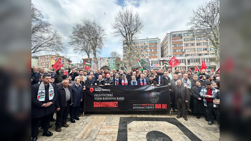 Vali Aktaş, Filistin'deki İdam Kararına Karşı "Susmuyoruz" Basın Açıklamasına Katıldı