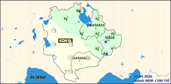 Aksaray'da 12 Nisan Hava Durumu: Yağmur ve Karla Karışık Yağış Bekleniyor, Zirai Don Uyarısı Var - Görsel 2