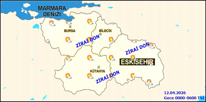 Bursa'da Hava Durumu: Parçalı Bulutlu ve Mevsim Normallerinin Altında Sıcaklıklar, Zirai Don Riski Uyarısı - Görsel 2